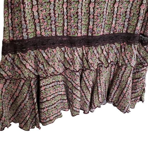 Vintage Free People Floral Print Skirt - Picture 3 of 10